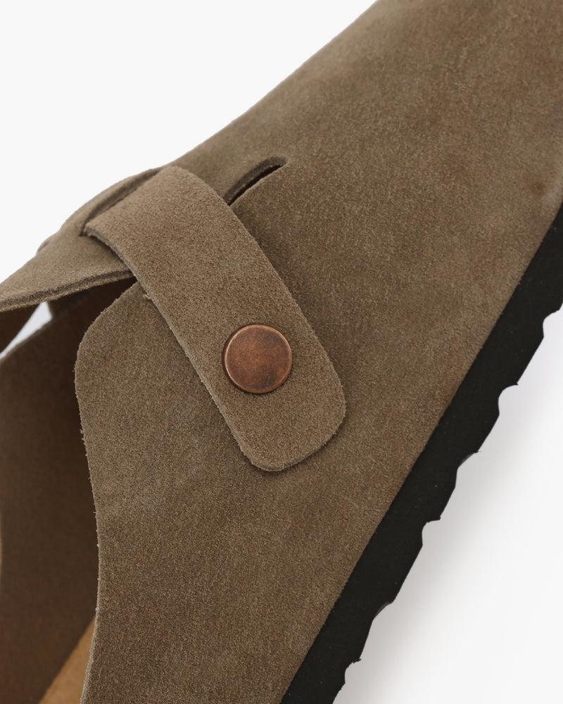 V Suede Clogs