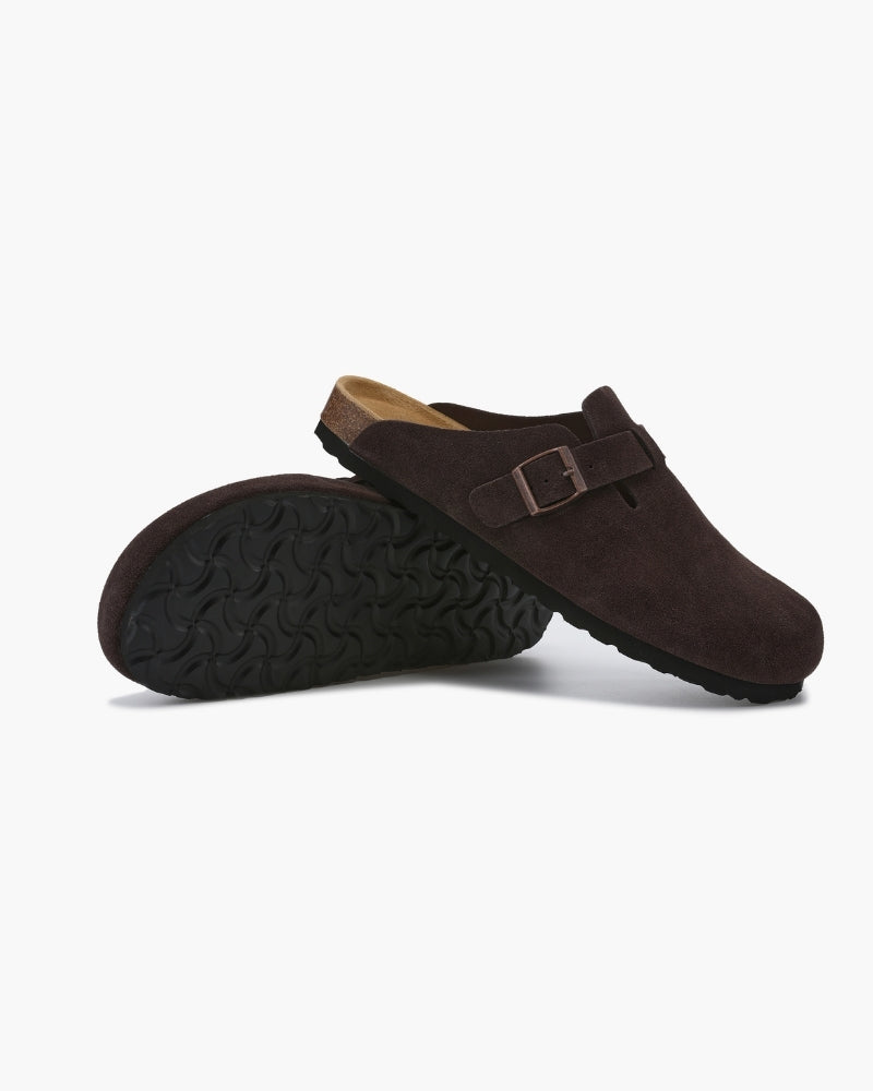 V Suede Clogs
