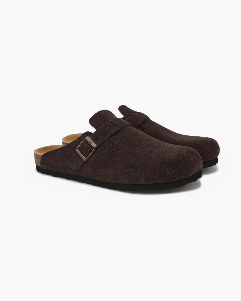 V Suede Clogs