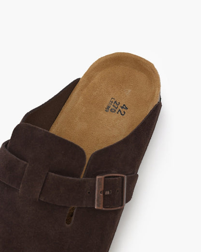 V Suede Clogs