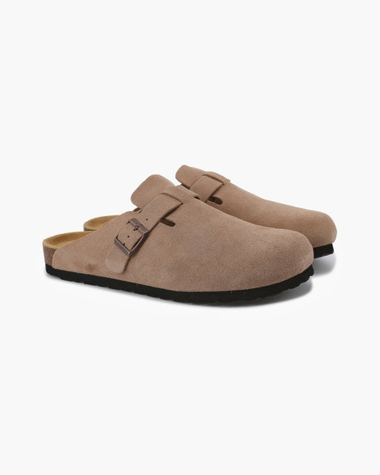 V Suede Clogs