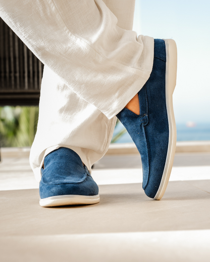 V Suede Loafers
