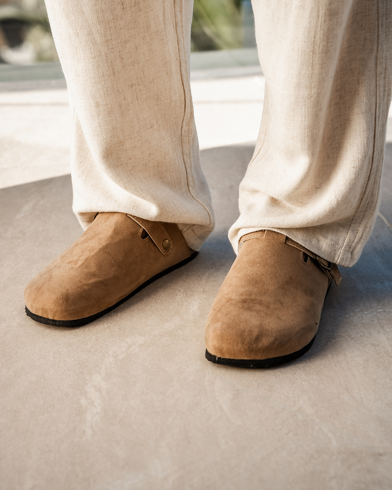 V Suede Clogs