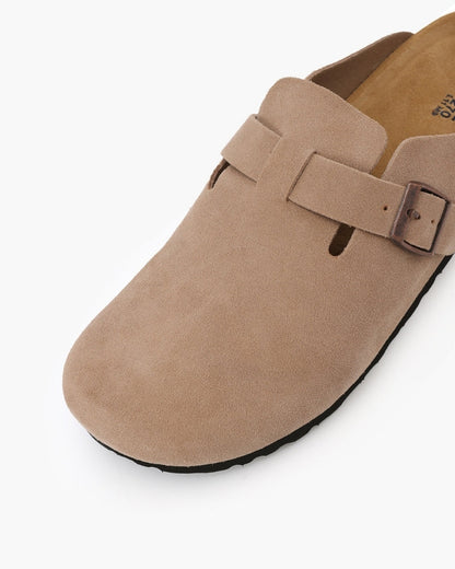 V Suede Clogs