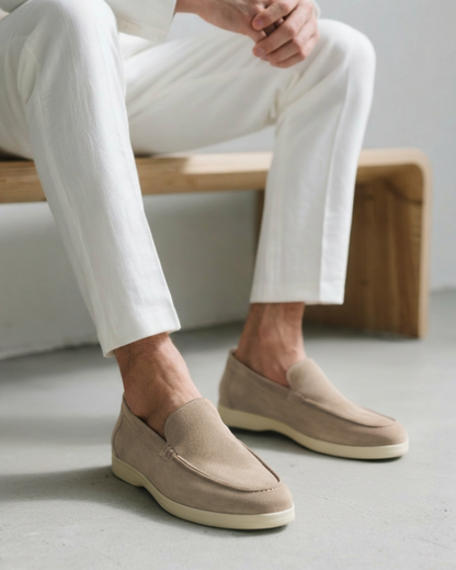 V Suede Loafers